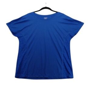 BCG Womens Athletic‎ Blue Short Sleeve Shirt Top Size XL Active Wear Tshirt